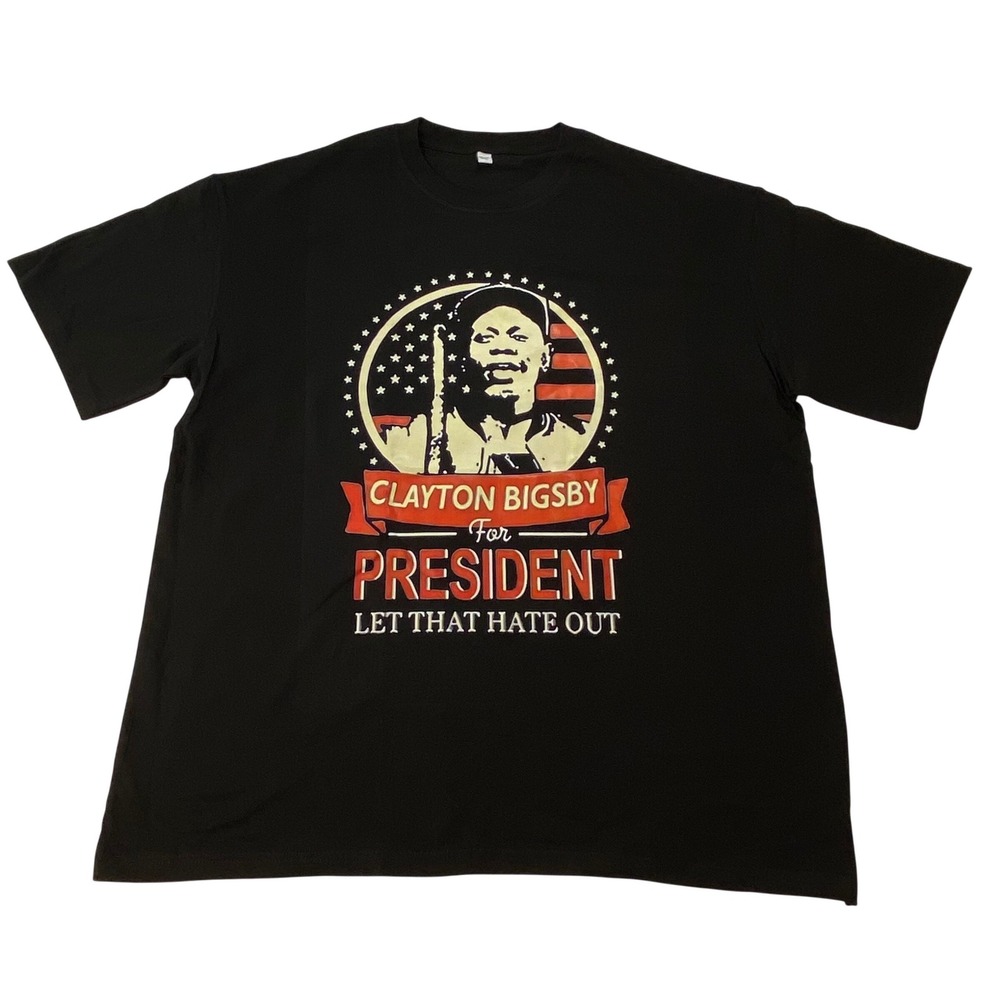 Clayton Bigsby For President Chappelle Show Black Graphic T-Shirt Mens XXXL